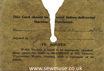  Inspection Card 1922 